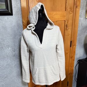Faherty Women's Cream/Off White Hooded Sweatshirt